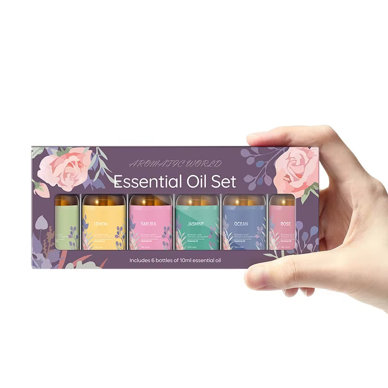 GS Drop Shipping Plants Essential Oils TOP6 Set for Aromatherapy Aroma Diffusers