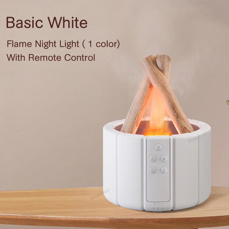 GS Simulated Flame Aroma Diffuser Bonfire Air Humidifier Ultrasonic Cool Mist Maker Fogger LED Essential Oil Lamp Difusor