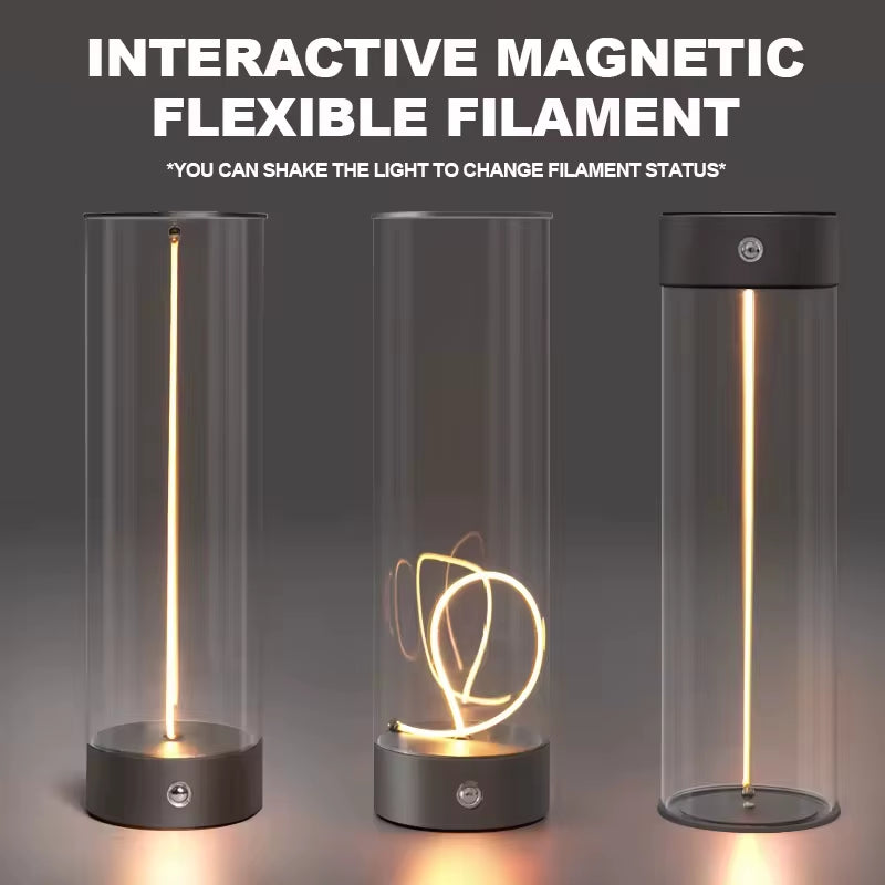 GS Rechargeable Cordless Portable LED Table Lamp with Magnetic Base, Touch Sensor & 3-Level Dimming - Ideal for Bedroom Lighting