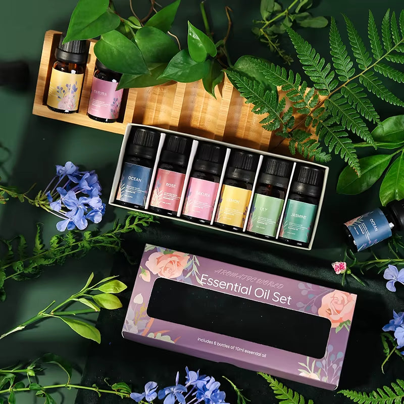 GS Drop Shipping Plants Essential Oils TOP6 Set for Aromatherapy Aroma Diffusers
