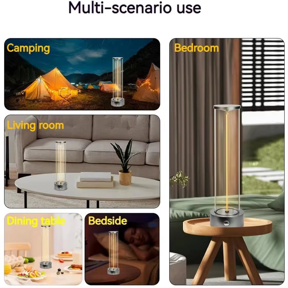 GS Rechargeable Cordless Portable LED Table Lamp with Magnetic Base, Touch Sensor & 3-Level Dimming - Ideal for Bedroom Lighting