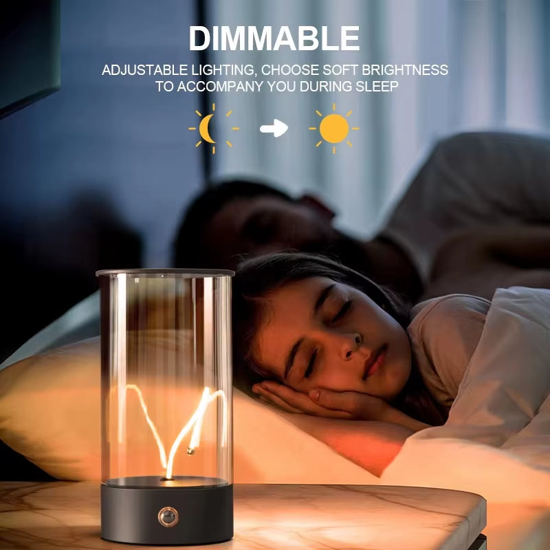 GS Rechargeable Cordless Portable LED Table Lamp with Magnetic Base, Touch Sensor & 3-Level Dimming - Ideal for Bedroom Lighting