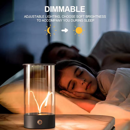 GS Rechargeable Cordless Portable LED Table Lamp with Magnetic Base, Touch Sensor & 3-Level Dimming - Ideal for Bedroom Lighting