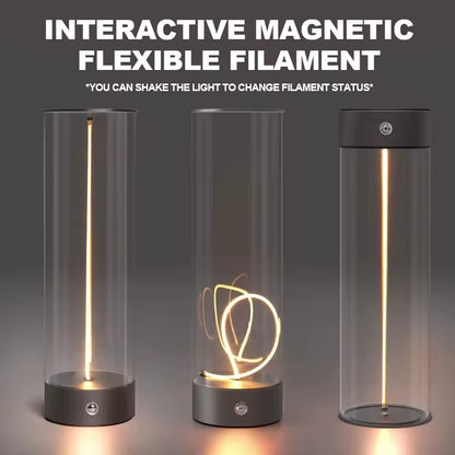 GS Rechargeable Cordless Portable LED Table Lamp with Magnetic Base, Touch Sensor & 3-Level Dimming - Ideal for Bedroom Lighting