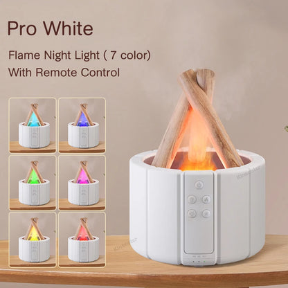 GS Simulated Flame Aroma Diffuser Bonfire Air Humidifier Ultrasonic Cool Mist Maker Fogger LED Essential Oil Lamp Difusor